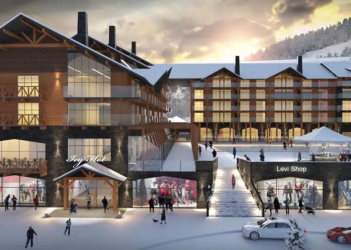Lux Lapland Cranberry Levi Center Apartment 61M2 Ski-In Ski-Out 2 Bedr & 2 Bathr